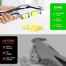 1pc Household kitchen tools 2-in-1 aluminum alloy garlic cutter, garlic masher, multifunctional garlic press