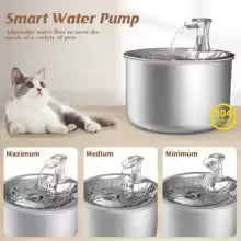 2L fully stainless steel pet water dispenser automatic cat water fountain with red water level Holiday