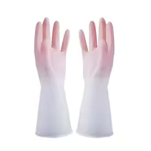 Household Dishwashing Gloves Women Washing Clothes Waterproof Rubber Gloves Thin Household Brush
