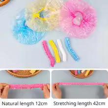 Disposable Shower Cap Covers Sauna Accessories Transparent and Waterproof Disposable Hair Caps Bathroom