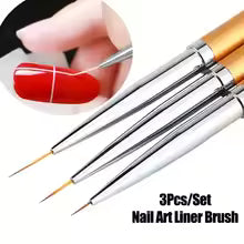 Nail art color drawing brush nail glue extension brush eyeliner brush set, French stripe nail eyeliner brush