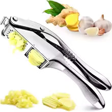 1pc Household kitchen tools 2-in-1 aluminum alloy garlic cutter, garlic masher, multifunctional garlic press