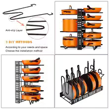 storage rack 8-layer POTS and pans storage box Kitchen cabinet storage metal rack