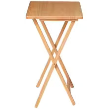 Folding TV Tray Table Portable Lightweight Solid Rubberwood Space Saving Easy Storage No Assembly Required