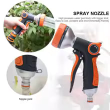 Garden Hose Nozzle Ergonomic Car Water Washer with 5 Spray Patterns High Pressure Nozzle Sprayer for Gardening