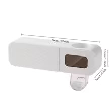 1 smart toothbrush rack wall mounted 3-slot toothbrush intelligent drying rack, toothpaste dispenser, household