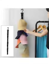 1PC Stainless Steel Hat Rack With 8 Clips +1PC Self-Adhesive Wall Mount Utility Hooks
