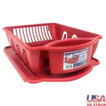 2 Piece Ultra Sink Set Dish Rack Drain Board Foldable Easy Clean Plastic Kitchen Accessories Ideal Home Use