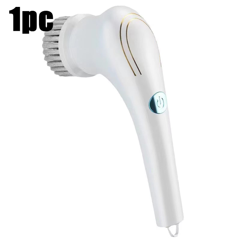 Electric Power Scrubber Kit - Rechargeable Cleaning Brush with Steel Wool Pads for Kitchen, Bath,