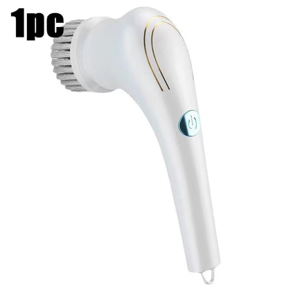 Electric Power Scrubber Kit - Rechargeable Cleaning Brush with Steel Wool Pads for Kitchen, Bath,