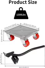 Furniture Movers with Wheels Portable 4 Wheels Furniture Dolly Furniture Mover Tool with 360°Rotation