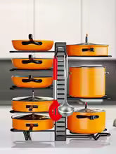 storage rack 8-layer POTS and pans storage box Kitchen cabinet storage metal rack