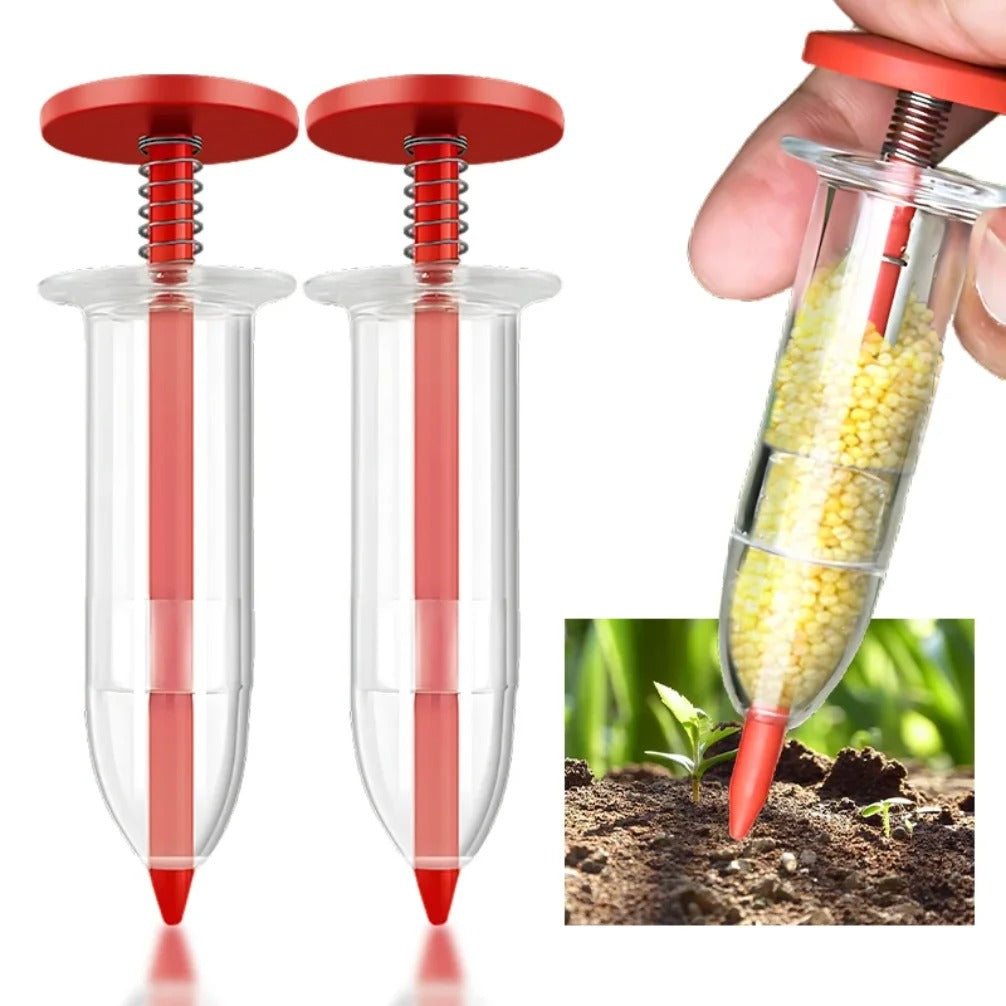 Seed Sower Adjustable Depth Hand Planter for Vegetables Flowers Lightweight Garden Tool with Seed Spacing
