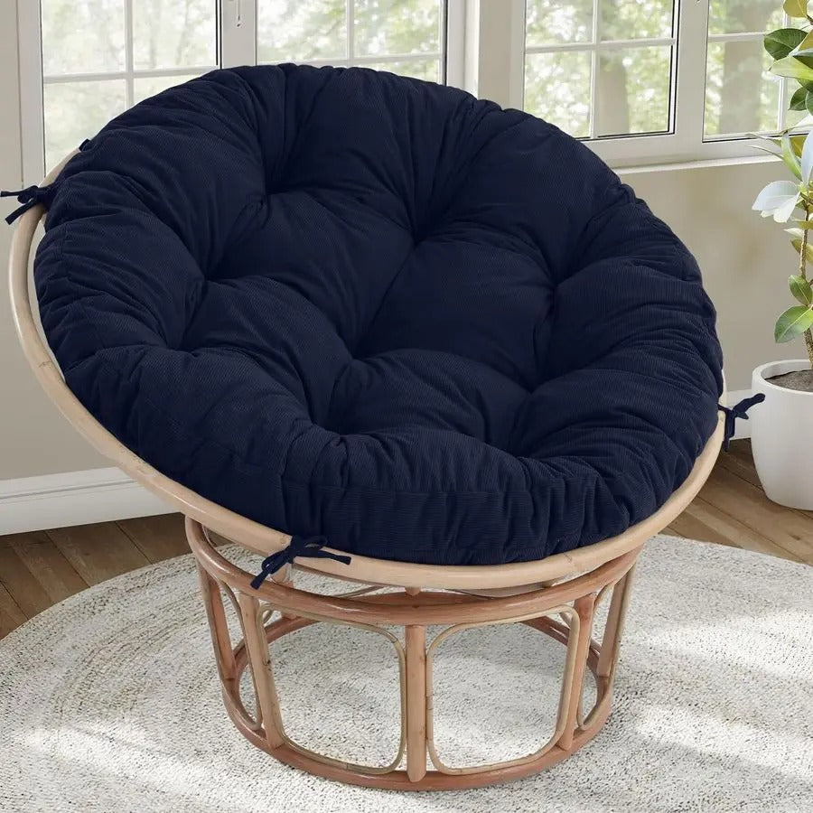 Chair Cushion Circle Papasan Chair Cushion with Corduroy Cover Without Chair for Bowl Chair