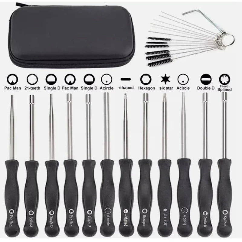 12 Pcs Set Specialized Small Carburetor Screwdriver And Brush Adjustment Tool Single D Double