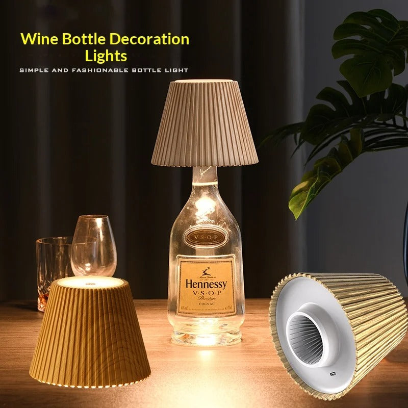 Bottle Lamp Touch Dimmable Portable Cordless Bar Table Lamp Outdoor Camping Night Light