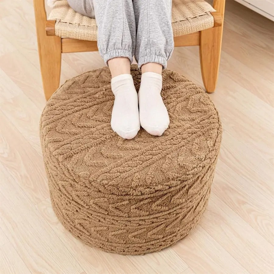 Ottoman and Foot Rest 20 x 20 x 14 Inches Floor Pouf Boho Foot Stool Home Decor for Couch Sofa