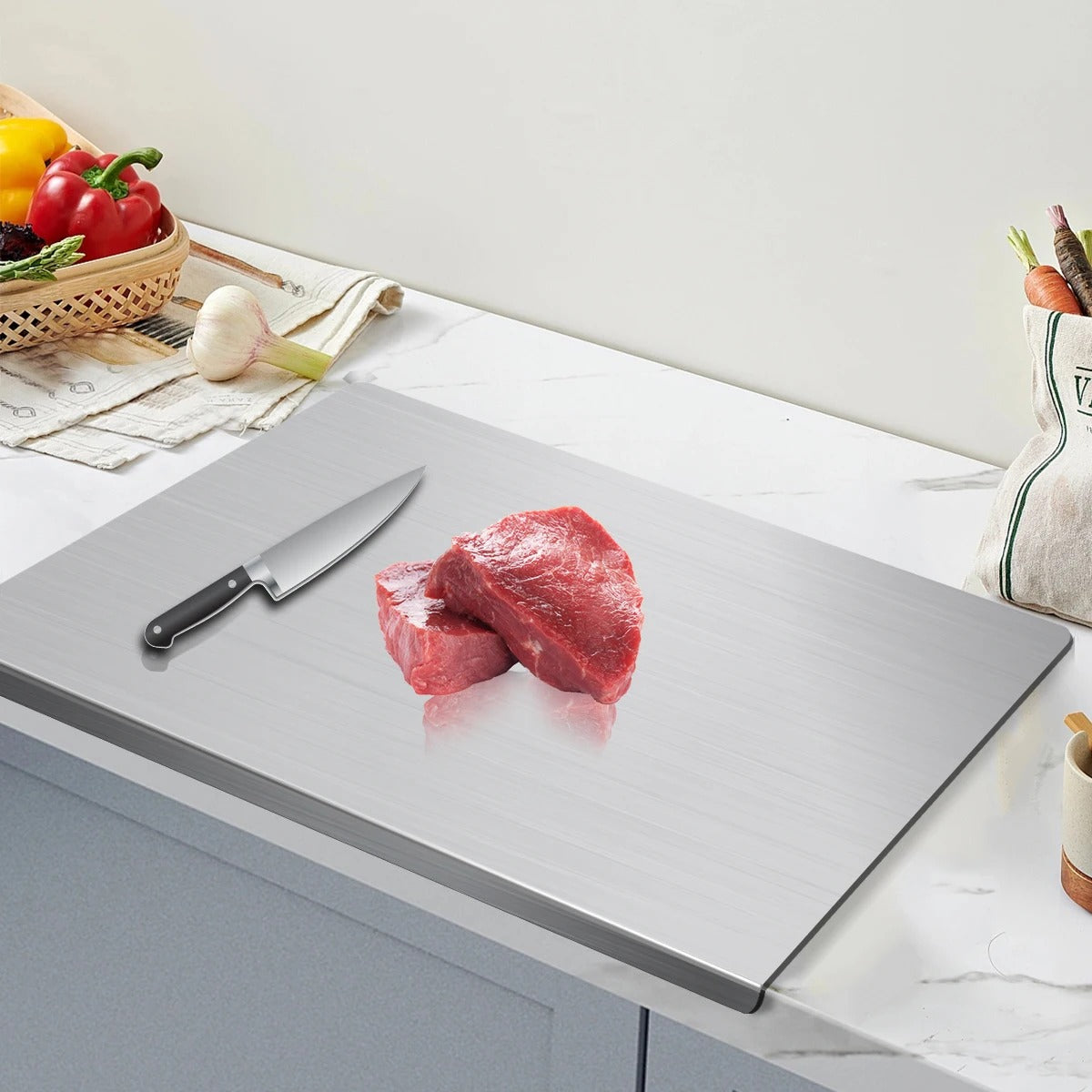 304 Stainless Steel Cutting Board Butcher Block Household Rolling Board Kitchen Supplies Food Preparation