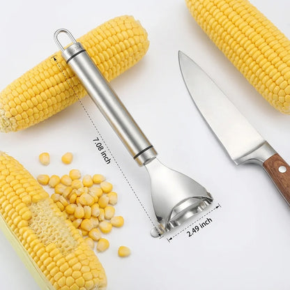 Stainless Steel Corn Shucker Kitchen Fast Corn Kernel Remover Cozy Home Corn Thresher