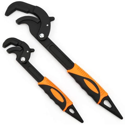 Power Grip Pipe Wrench for Repair and Home Maintenance 2Pcs Multi-Functional Universal Wrench Set