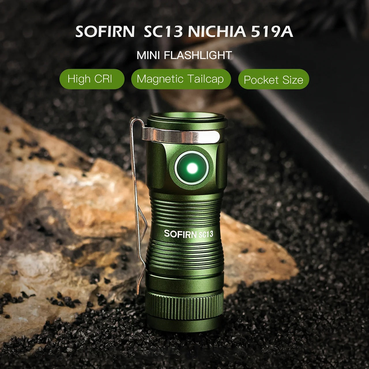 5000K Mini Powerful Led Light LED 1100lm 18350 Rechargeable Flashlight with Magnetic