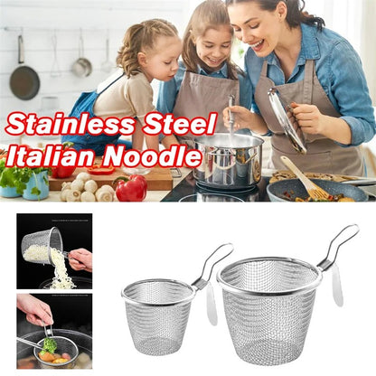 Mesh Net Strainer Basket Colander Hot Pot Boil Food Colander Strain Rinse Fry Steam Cook