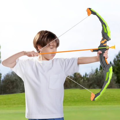 Kids Bow Arrow Set with LED Flash Lights Outdoor Archery Set Toy with Suction Cup Arrows