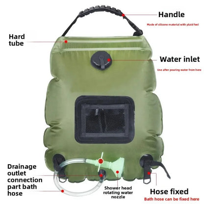 20L outdoor camping shower bag solar thermal portable shower bag outdoor shower bag shower packaging
