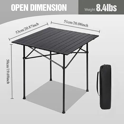 Roll Up Camping Tables That Fold Up Lightweight Portable Compact Metal Camp Table