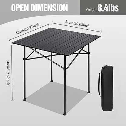 Roll Up Camping Tables That Fold Up Lightweight Portable Compact Metal Camp Table