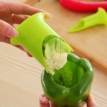 2pcs Pepper Core And Seed Remover Plastic Pepper Core Remover Multifunctional Kitchen