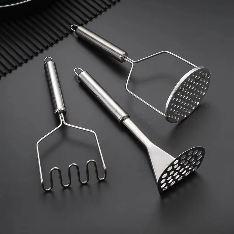 Stainless Steel Potato Masher Manual Fruit Vegetable Pressure Mud Machine Kitchen Children Food Crusher