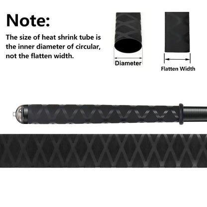Fishing Rod Anti-Slip Heat Shrink Tube Dia. 15mm DIY Insulation Sleeve Handle Bar Wrap Cover