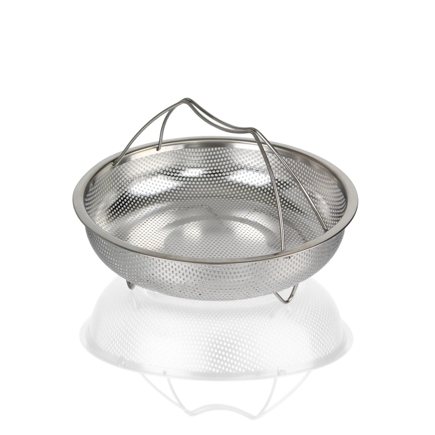 Tasty Way Multi function Stainless Steel Steaming Tray Drain Basket Durable Fruit Vegetable Drainage