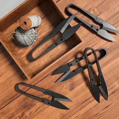 1 Piece of U-shaped Scissors in Black Convenient To Carry Around Suitable for Handicraft Enthusiasts