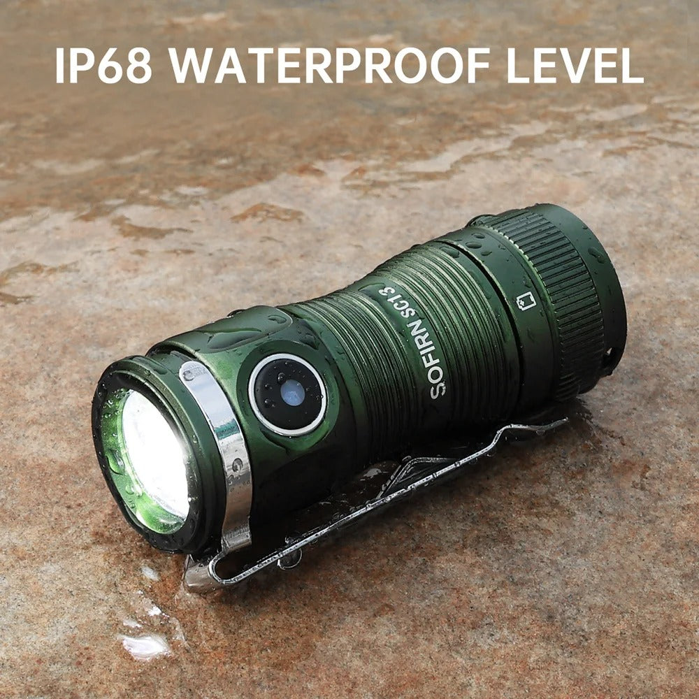 5000K Mini Powerful Led Light LED 1100lm 18350 Rechargeable Flashlight with Magnetic