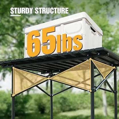 Roll Up Camping Tables That Fold Up Lightweight Portable Compact Metal Camp Table