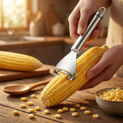 Stainless Steel Corn Shucker Kitchen Fast Corn Kernel Remover Cozy Home Corn Thresher