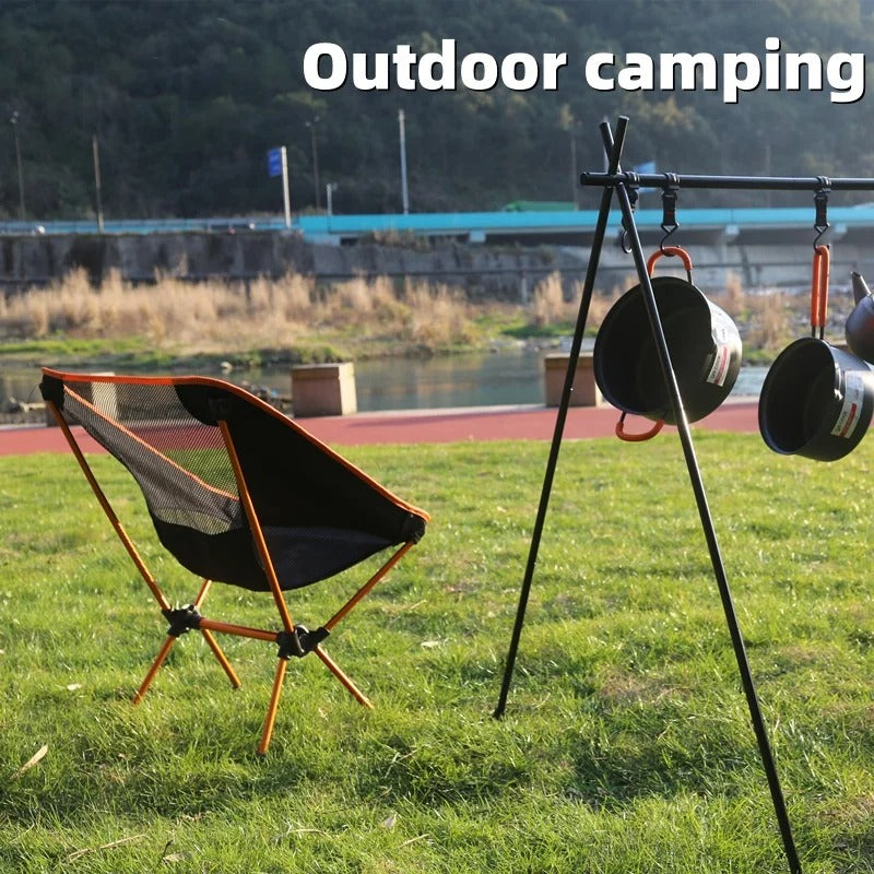 Outdoor moon chair camping folding chair portable leisure backrest chair ultra-light aluminum alloy