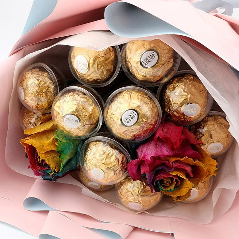 100pcs Clear Wrapper Box Truffle Liner Flower Candy Box Round Chocolate Holder DIY Bouquet Accessory