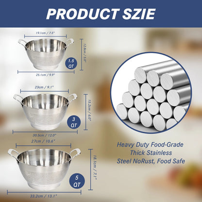 kitchen strainer fruit washing strainer stainless steel basket stainless steel colander strainer kitchen gadget