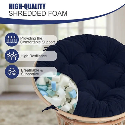 Chair Cushion Circle Papasan Chair Cushion with Corduroy Cover Without Chair for Bowl Chair