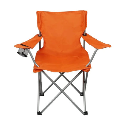 2 Pack Folding Camp Chairs with Cup Holder Portable Quad Frame Durable Outdoor Seating Tailgating Camping