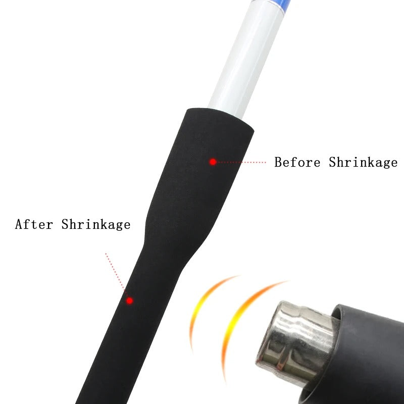 Fishing Rod Anti-Slip Heat Shrink Tube Dia. 15mm DIY Insulation Sleeve Handle Bar Wrap Cover