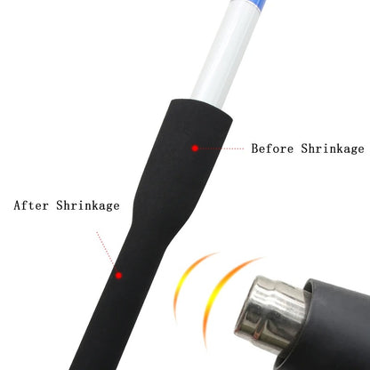 Fishing Rod Anti-Slip Heat Shrink Tube Dia. 15mm DIY Insulation Sleeve Handle Bar Wrap Cover