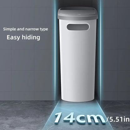 Toilet Trash Can Holder Clip Home Press Type Toilet Trash Can with Lid for Living Room Bedroom