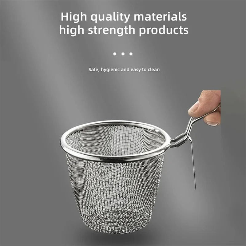 Mesh Net Strainer Basket Colander Hot Pot Boil Food Colander Strain Rinse Fry Steam Cook