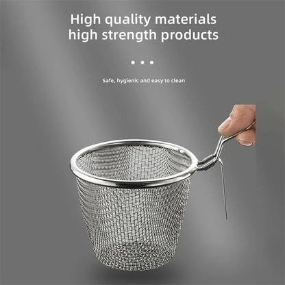 Mesh Net Strainer Basket Colander Hot Pot Boil Food Colander Strain Rinse Fry Steam Cook