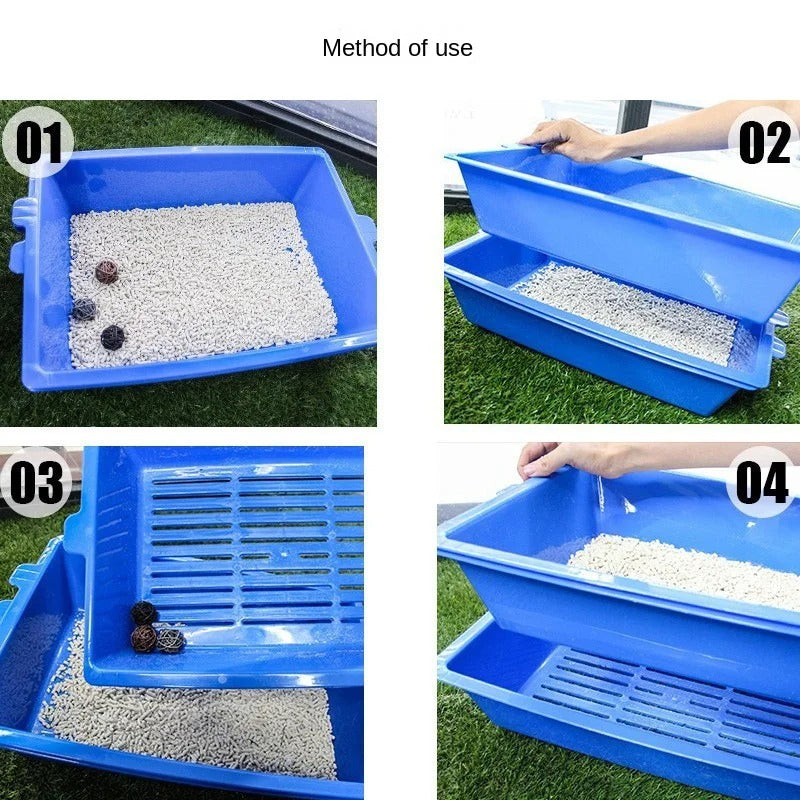 Plastic Extra Large Cat Litter Box Extra-Large Anti-Splash Extra-Large And Huge Cat Litter Box