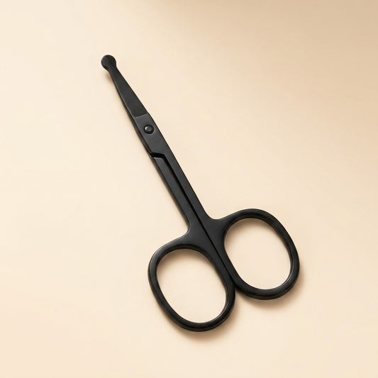 1pcs black stainless steel round nose scissors